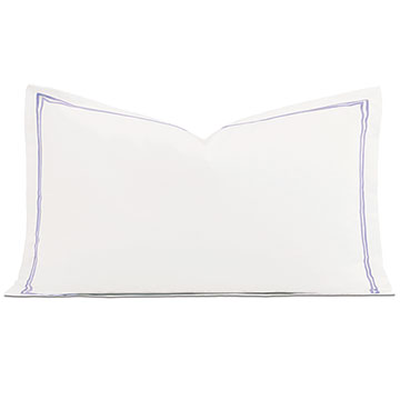 Enzo Satin Stitch King Sham In Heather