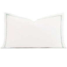 Enzo Satin Stitch King Sham in Lake