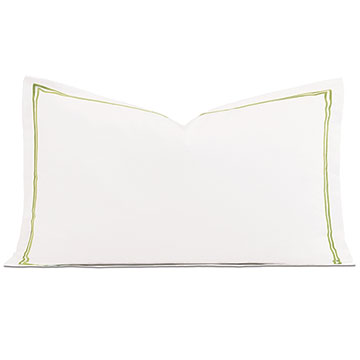 Enzo Satin Stitch King Sham in Lime