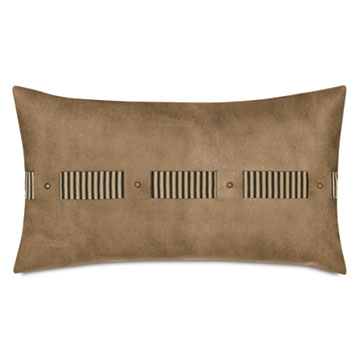 LORENZO FAUX LEATHER DECORATIVE PILLOW