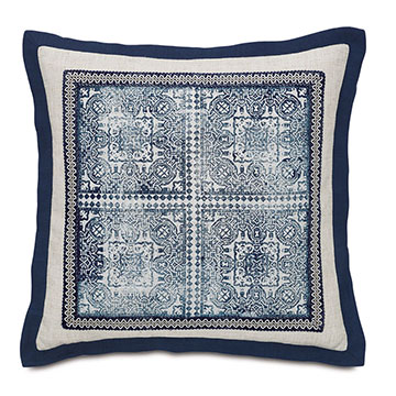 Ledger White Block-Printed