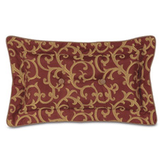 Medici: Pazzi Garnet With Flange Tufted Pillow