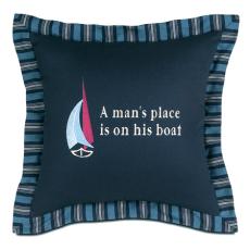 Embroidered A Man'S Place Is On His