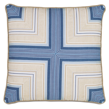 Maritime Nautical Accent Pillow In Blue