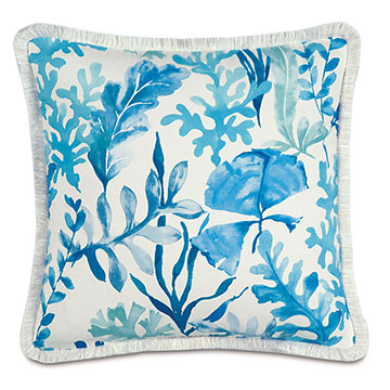 Olympia Azure With Brush Fringe