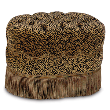 Togo Coin Oval Tufted Ottoman