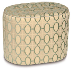 Brenn Oval Tufted Ottoman