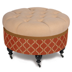 Vivo Straw Round Ottoman