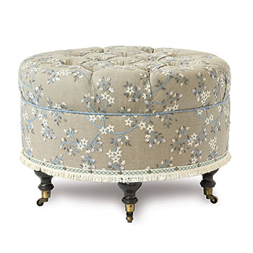 Amberlynn Embroidered Ottoman