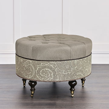 HIGHLAND BUTTON-TUFTED OTTOMAN
