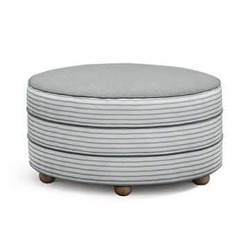 HIGHCLERE STRIPED VINE OTTOMAN