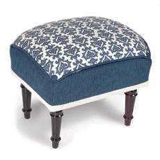 Maisie Indigo Pillow Top Stool
