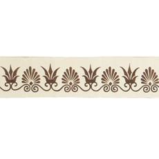 Anthemion Border Ivory/Brown Small