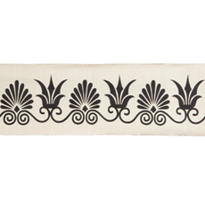 Anthemion Border Ivory/Black Large