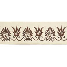 Anthemion Border Ivory/Brown Large