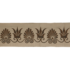 Anthemion Border Taupe/Brown Large