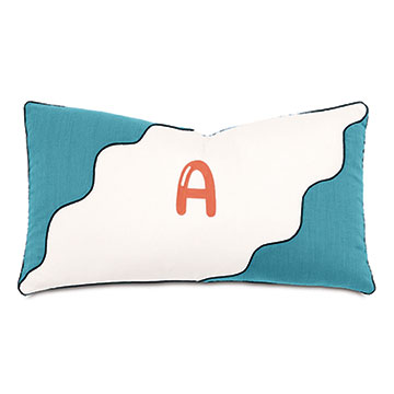 PHINEAS HANDPAINTED MONOGRAM DECORATIVE PILLOW