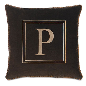 Powell Monogram Decorative Pillow