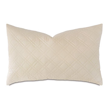 Coperta Diamond Quilted Queen Sham in Almond