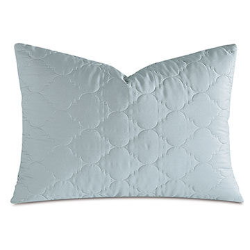 Viola Quilted Queen Sham in Sea