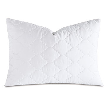 Viola Quilted Queen Sham in White