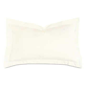 Fresco Sateen Queen Sham in Ivory