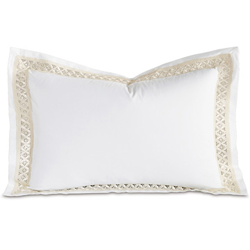 Juliet Lace Queen Sham in White/Ivory