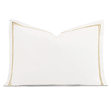 Enzo Satin Stitch Queen Sham in Antique