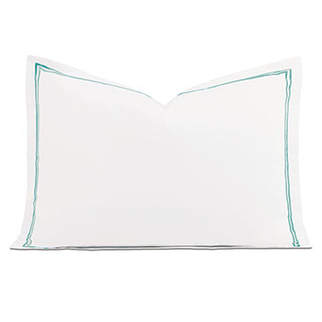 Enzo Satin Stitch Queen Sham In Aruba