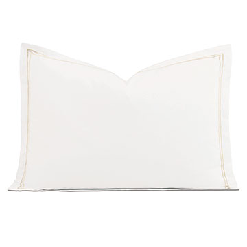 Enzo Satin Stitch Queen Sham in Bisque