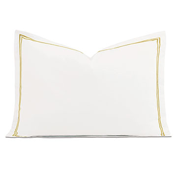 Enzo Satin Stitch Queen Sham in Daffodil