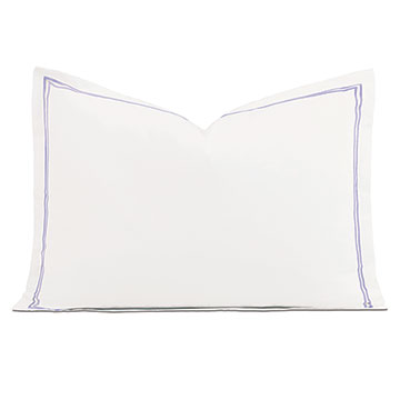 Enzo Satin Stitch Queen Sham In Heather