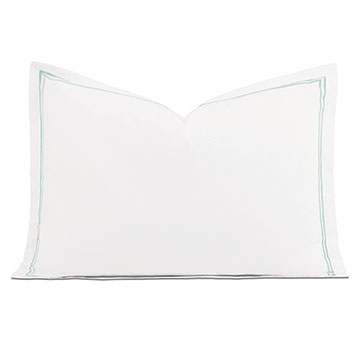 Enzo Satin Stitch Queen Sham in Lake