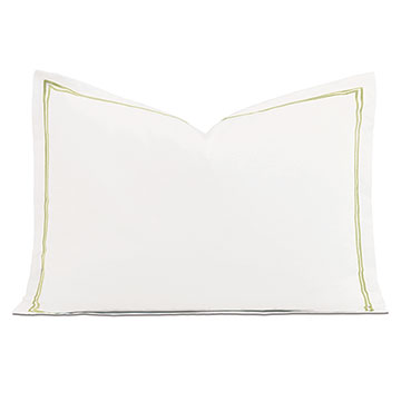 Enzo Satin Stitch Queen Sham In Pear