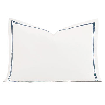 Enzo Satin Stitch Queen Sham In Slate