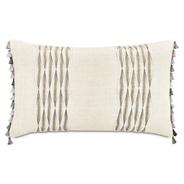ROSECLIFF PINTUCK DECORATIVE PILLOW