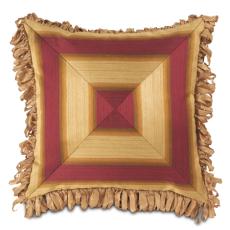 Saline Ruby Triangles With Loop Fringe