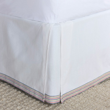 Paloma Pleated Bed Skirt In White