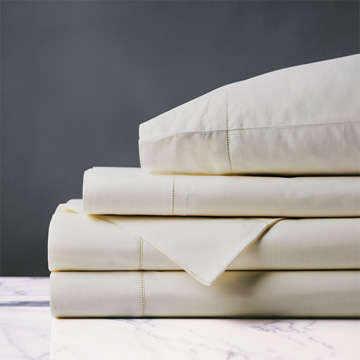 Gianna Hemstitch Sheet Set in Ivory