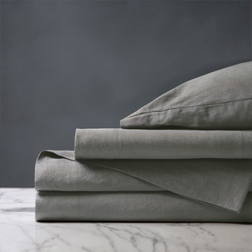 Shiloh Linen Sheet Set in Cement