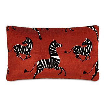 Tannenbaum Zebra Decorative Pillow In Cherry