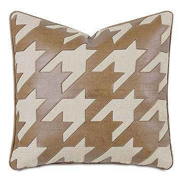 Lodge Houndstooth Decorative Pillow In Vivo Bisque