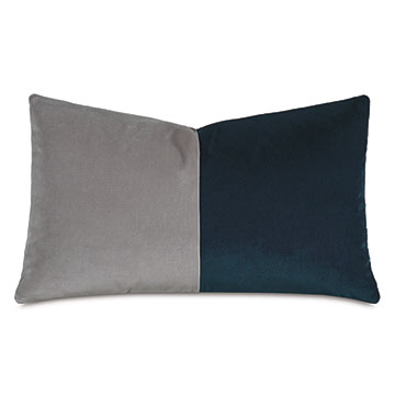 Uma Colorblock Decorative Pillow in Peacock