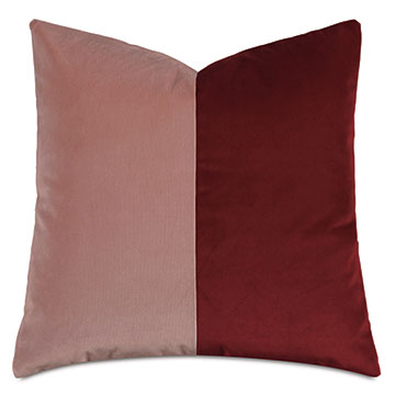 Uma Colorblock Decorative Pillow in Scarlet