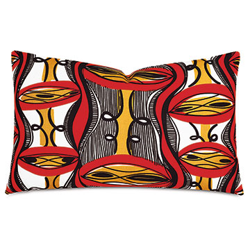 Akito Faux Ankara Decorative Pillow