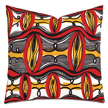 Akito Faux Ankara Decorative Pillow