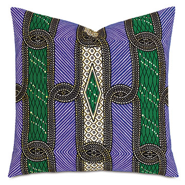 Messiah Faux Ankara Decorative Pillow