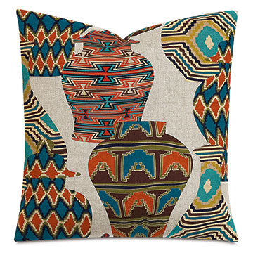 Hopi Faux Ankara Decorative Pillow