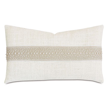 Dainty Embroidered Border Decorative Pillow