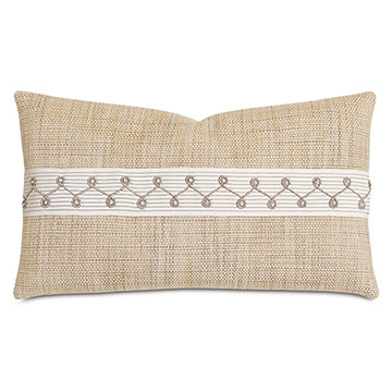 LILO EMBROIDERED BORDER DECORATIVE PILLOW